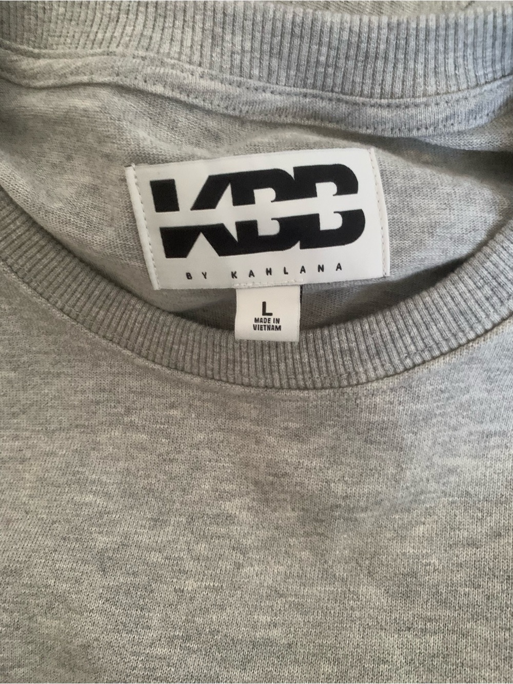 NWOT KBB by Kahlana long sleeves double layer Crewneck heather Gray Sweatshirt - Picture 7 of 7